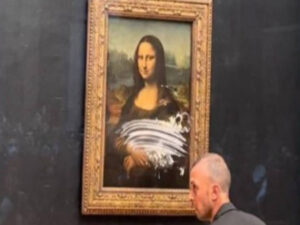Homem que cometeu vandalismo contra quadro de Monalisa no Museu do Louvre foi preso e está na ala psiquiátrica