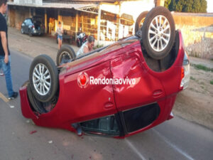 CAPOTAMENTO: Motorista avança cruzamento e causa grave batida   Rondoniaovivo.com