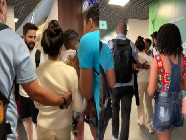Vídeo   Juliette carrega criança em aeroporto e mãe corre atrás em cenas desesperadas: 'Devolve o meu filho'