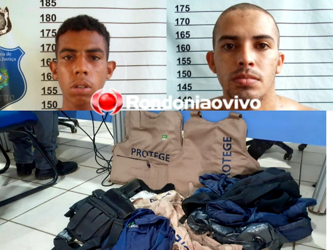 PORTO MADERO: Apenados são flagrados com coletes e fardas roubados de vigilantes em condomínio   Rondoniaovivo.com