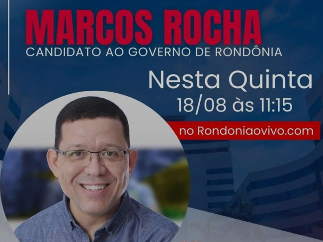 CONVERSA: Governador Marcos Rocha será o entrevistado do Rondoniaovivo   Rondoniaovivo.com