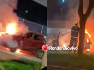 VÍDEO: Automóvel é destruído por incêndio em avenida na capital    Rondoniaovivo.com