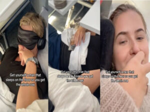 Jovem dorme no chão em voo para namorada ter mais conforto; web debate