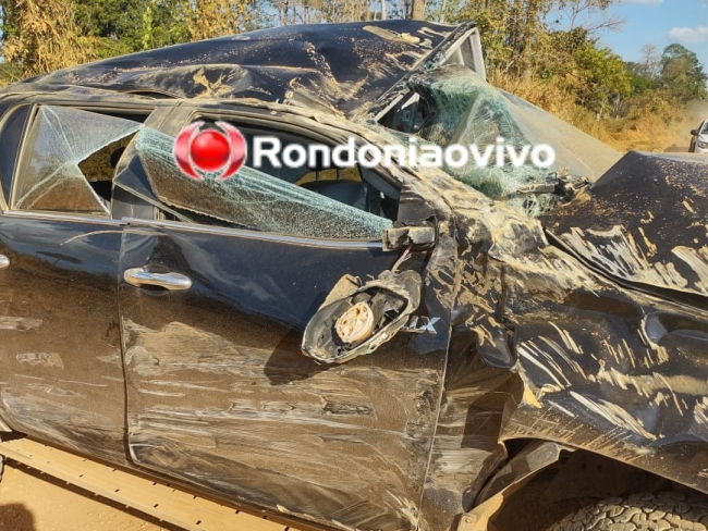 PERDEU O CONTROLE: Empresário fica ferido após grave acidente com capotamento de Hilux    Rondoniaovivo.com