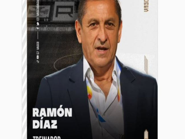 Vasco anuncia Ramón Díaz como novo técnico