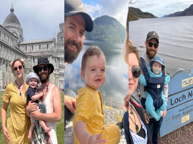 Bebê de 11 meses já viajou para mais de 20 países ao lado dos pais