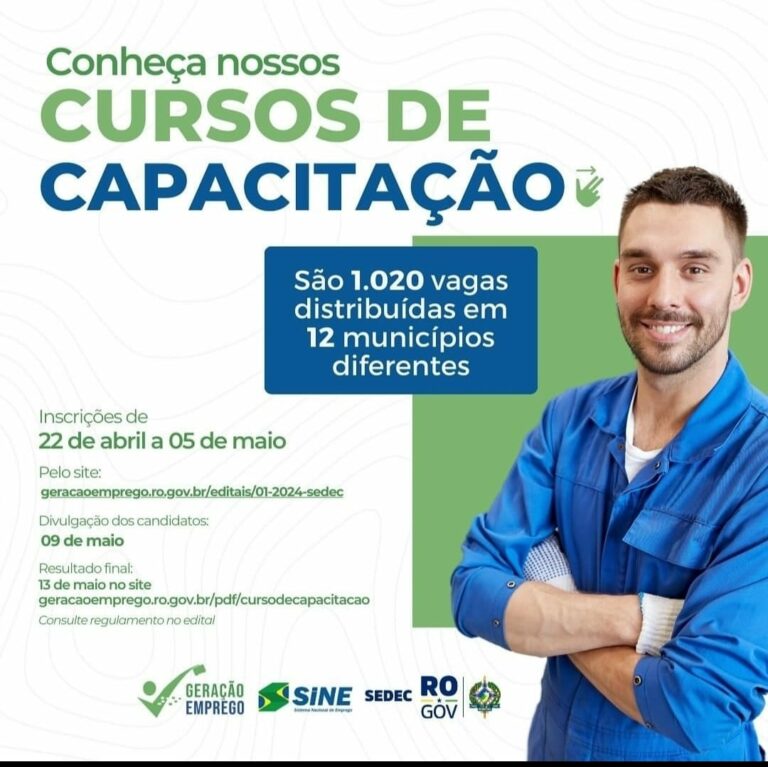 Cursos capacitação presencial em Rolim de Moura