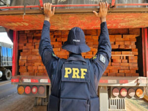 Polícia Rodoviária Federal em Ronônia, no final de semana, apreendeu mais de 45 metros cúbicos de madeira — Polícia Rodoviária Federal