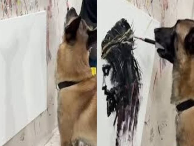 Pastor belga vira artista ao pintar imagem de Cristo