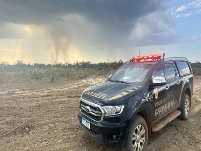 PF prende um indivíduo por queimada ilegal na floresta nacional de Jacundá — Polícia Federal
