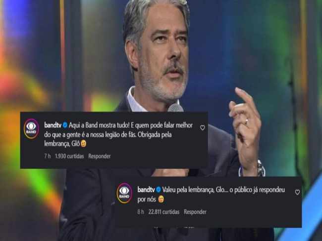 Band rebate Bonner após piada com Fórmula 1: “Aqui mostra tudo!”