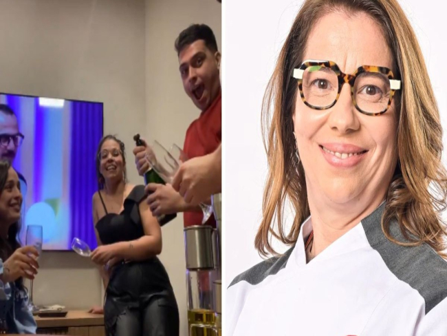 Participantes comemoram eliminação de Marina do Masterchef
