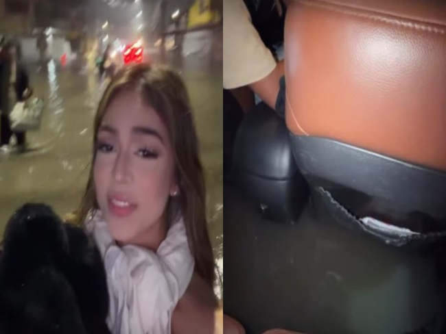 Vídeo: Melody fica presa em carro durante enchente no Rio