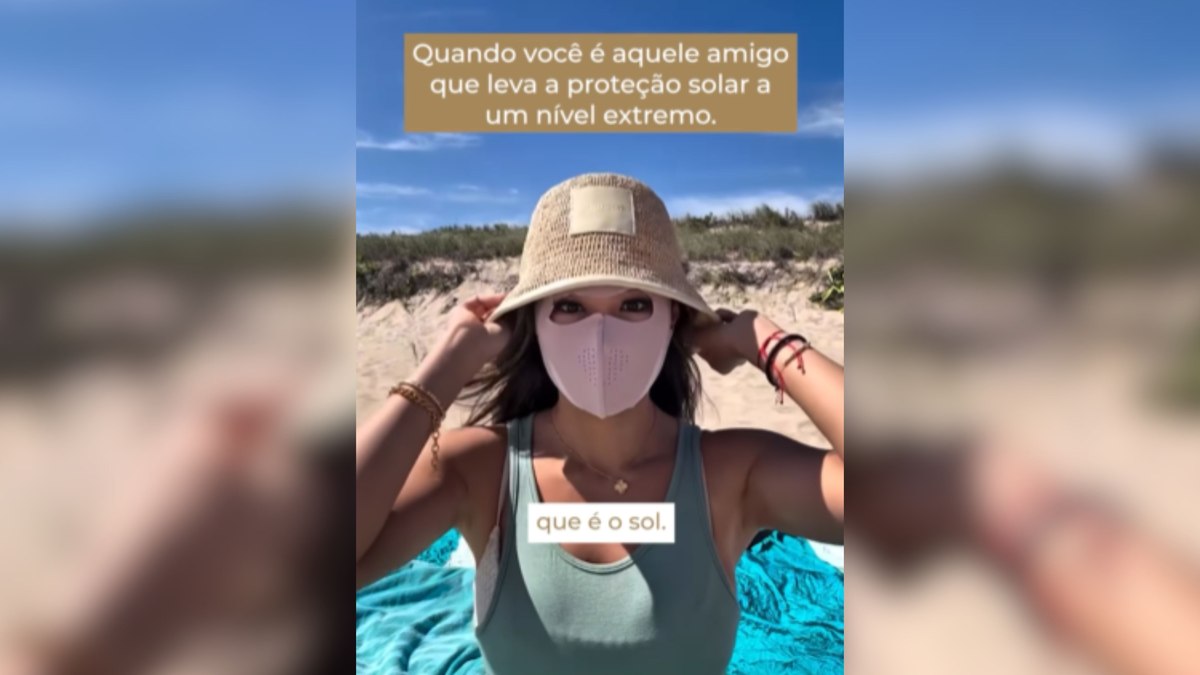 Conheça o facekini, a máscara que protege o rosto contra o sol
