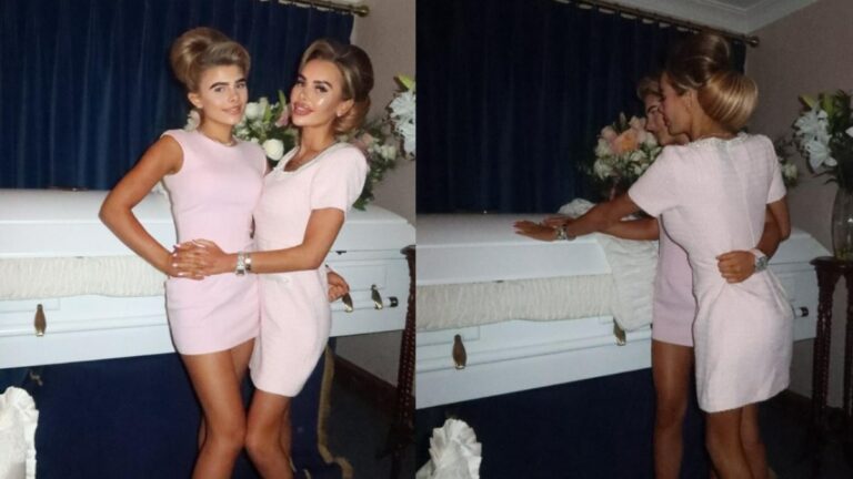 Influenciadora é criticada após posar com caixão da filha; veja