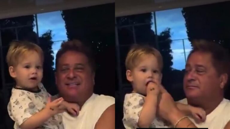 Leonardo causa polêmica após vídeo com o neto viralizar na web