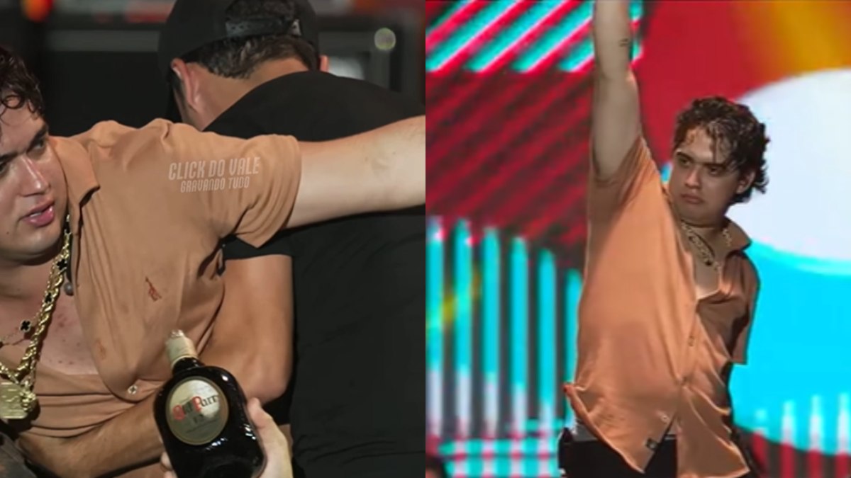 Natanzinho fica bêbado sai carregado de show com Safadão e Xandy