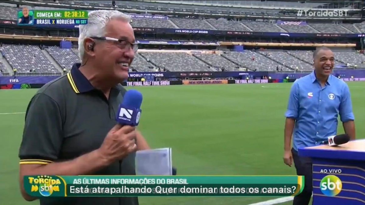 Denílson ganha bronca ao vivo durante jogo do Brasil na Copa