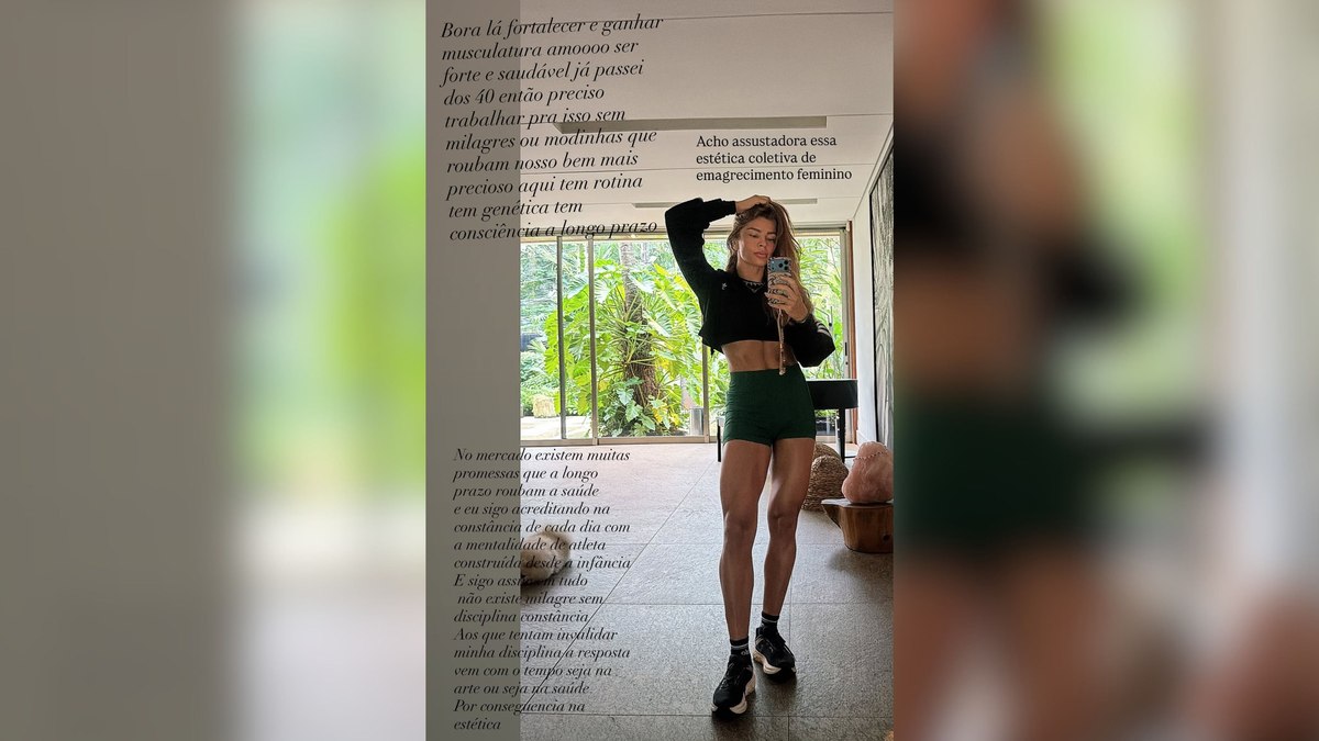 Grazi Massafera critica pressão por emagrecimento entre mulheres