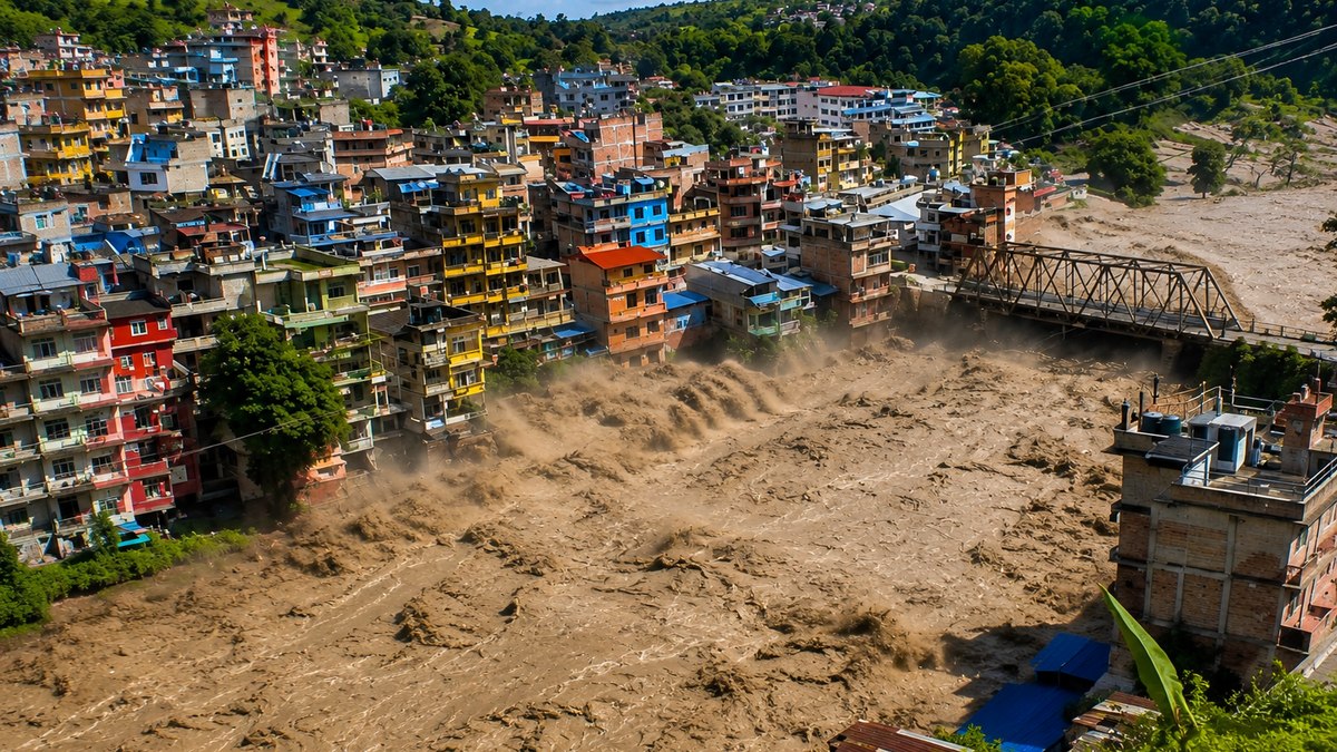 Enchente no Nepal atinge rota turística que leva ao Himalaia
